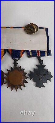 WW2 US Military Army Air Force Bronze Air 4 Space Miniature Medal Merit Combat