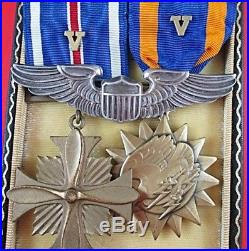 WW2 U. S. ARMY FIGHTER PILOT MEDAL GROUP PLUS WINGS NAMED TO ALBERT M. McFARLANE