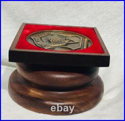 WW2 WWII 405th Fighter Group USAAF Air Base Wing Medal Bronze Plaque Stand