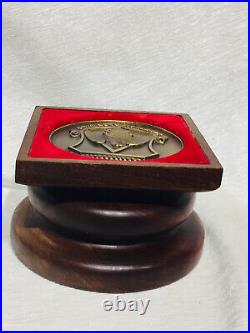 WW2 WWII 405th Fighter Group USAAF Air Base Wing Medal Bronze Plaque Stand