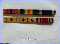 WW2 Wolf Brown US Medal Ribbon Bar General Emons Bertram Whisner Bronze Star