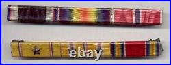 WW2 Wolf Brown US Medal Ribbon Bar General Emons Bertram Whisner Bronze Star