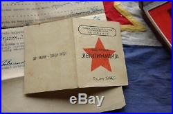 WW2 Yugoslavia Tito Partisan Lot ID CARD MEDAL DOCUMENT RARE 1945 WWII