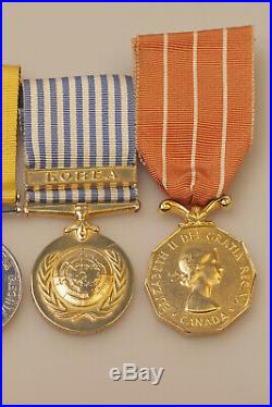 WW2 and Korea Group of Seven Medals Canadian Forces' Decoration Plated