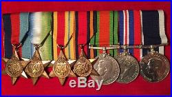 WW2 medal group Royal Navy LSGC Jack William Freeman Caban Suffolk and Ilkeston