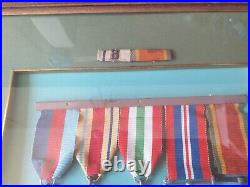WW2 medal group framed -south African