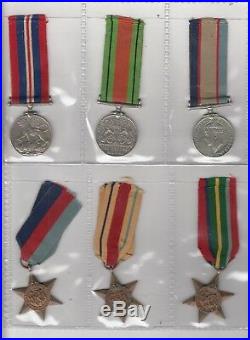 WW2 medal group of 6 Australian sapper Fred Delamare WX3495, 2 Docks Op Coy RAE