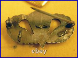 WW2 vintage paratrooper jump wings with THREE stars + interesting other medal