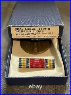 WWII Bronze Star Citation, Bronze Star Medal & Victory Medal Issued 1951