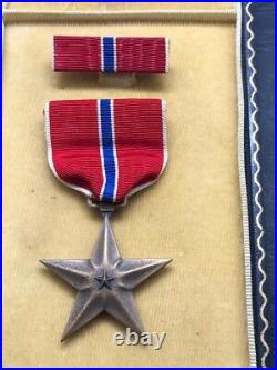 WWII Bronze Star Named w Certificate and Case Rhineland Campaign
