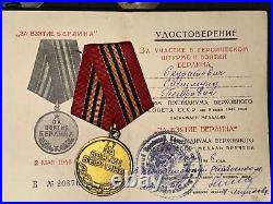 WWII GROUP Of Order 3 Medals 4documents Photo and letter of gratitude