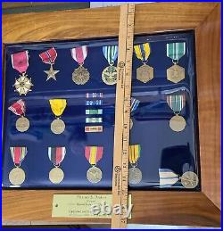 WWII Korean Vietnam Wars Badge Pin 16 Medals Of Charles B Fralick Air Force