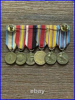 WWII-Korean War Era Army Miniature Medal Bar
