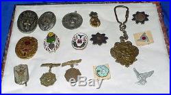 WWII Lot of Japanese medals, badges. Police, Fireman, Postal, Veterans WW2