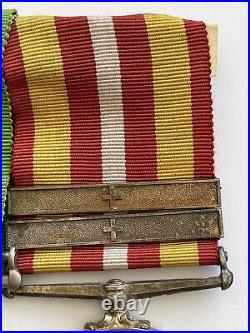 WWII Medal Pair -Silver Voluntary Medical Service Medal + Clasps & Defence Medal