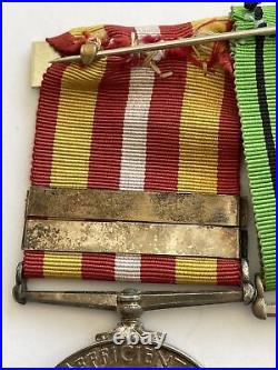 WWII Medal Pair -Silver Voluntary Medical Service Medal + Clasps & Defence Medal