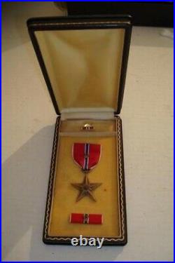 WWII Named US Army Bronze Star Medal in Case WW2