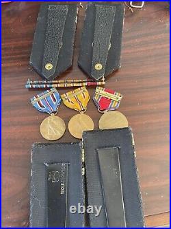 WWII Navy Medals With Lieutenant Shoulder Boards