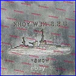 WWII USS New York (BB-34) Medals Badges Steel Die By Robbins Co. Attleboro Mass
