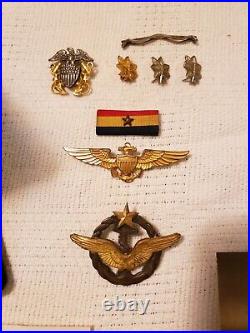 WWII USS Yorktown Bombing Squadron FIVE (VB-5) Pilot's Medal, Docs, Photos group