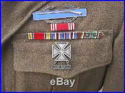WWII US ARMY UNIFORM medal badges shirt tie pants coat jacket WW 2 items