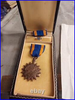 WWII US Army Air Corps Force Boxed Air Medal w Full Wrapped Brooch