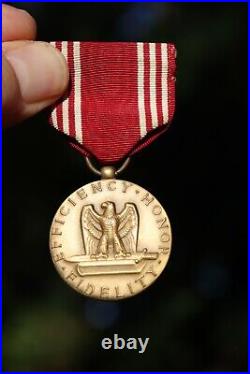 WWII US Army Good Conduct Medal Engraved Named, 1945