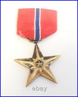 WWII US Military Issued Named Bronze Star Medal with Original Box Free Shipping