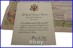 WWII U. S. Navy Epherma Discharge Papers Medal