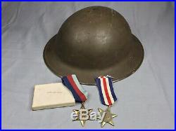 WWII WW2 Canadian Helmet And Medals