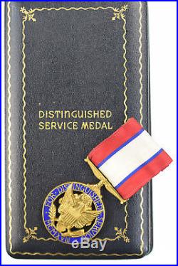 WWII (WW2) Era U. S. Army Distinguished Service Medal in Titled Case
