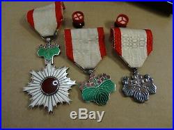WWII WW2 JAPANESE ARMY ORDER RISING SUN 8th 7th 6th MEDAL ANTIQUE RARE badge