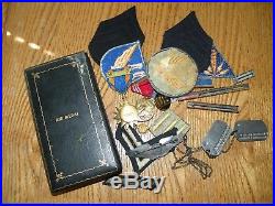 WWII WW2 US NAMED Air Medal, Box, Wings, Dog Tags, Patches, #ed Good Conduct ETC