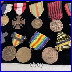 WWII WWI US France Italia Orient 1800s 1900s Medal Archive LOT Of 20
