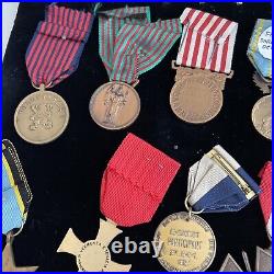 WWII WWI US France Italia Orient 1800s 1900s Medal Archive LOT Of 20
