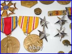 WWI 1950s US Navy Rear Admiral Legion of Merit LOM Group 14K Gold Chile Medal