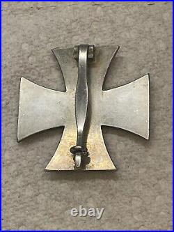 WWI GERMAN 1914 IRON CROSS 1st CLASS BRASS with SILVER PLATE 052420