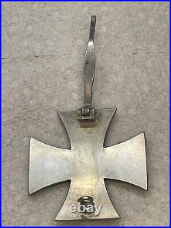 WWI GERMAN 1914 IRON CROSS 1st CLASS BRASS with SILVER PLATE 052420