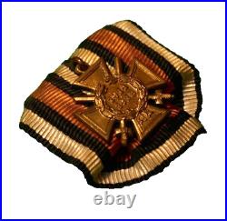 WWI German Hindenburg Cross Medal Mini Lapel Badge Original Pinback 1917