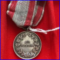 WWI Hessen-Darmstadt Ernst Ludwig Silver Bravery Medal Germany RARE