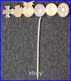 WWI Imperial Army Austro Hungarian Medal Bar Mini Stickpin Rare 1914 Iron Cross