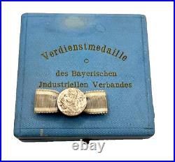 WWI Medal Imperial German Silver Merit Medal And Ribbon Bavarian Cased