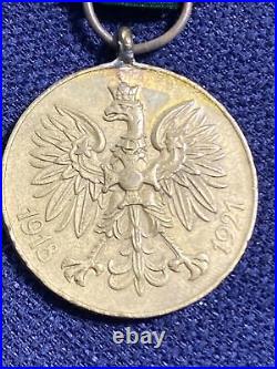 WWI Poland Commemorative Medal For the War 1918-1921 Original RARE