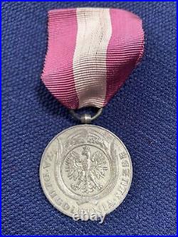 WWI Poland Medal for Long Service XX 20 Years 1938 Original RARE