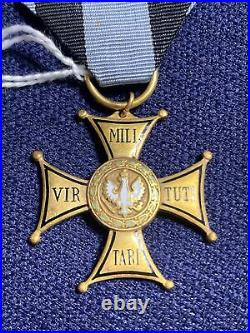 WWI Poland Order of Virtuti Militari Medal 4th Class 1792 RARE