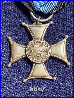 WWI Poland Order of Virtuti Militari Medal 5th Class 1792 RARE