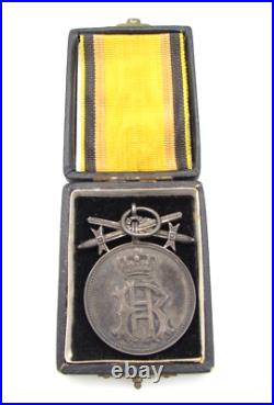 WWI Principality of Reuss Silver Merit Medal Ribbon original Box