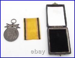 WWI Principality of Reuss Silver Merit Medal Ribbon original Box