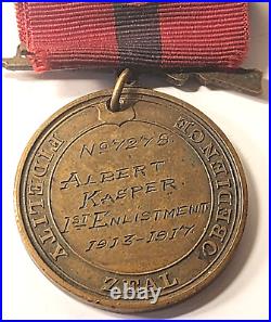 WWI USMC MEDAL GROUP 1917 ENGRAVED GOOD CONDUCT, MEXICO SERVICE #ed, & VICTORY
