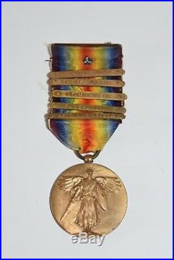 WWI US Army Navy Marine World War I Victory Medal 42nd Rainbow Infantry Division